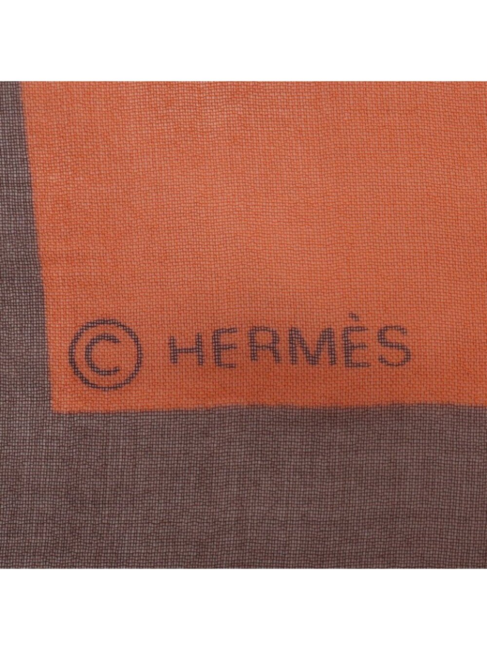 Hermes Scarf Carre Geant 140 Silk Muslin Bolduc Orange Ribbon Pattern - Picture 3 of 9